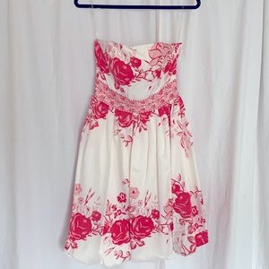 Floral Strapless Dress
